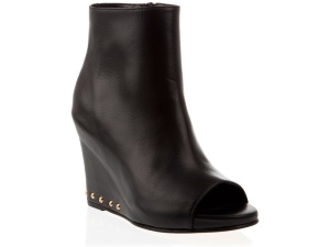 Studded concealed wedge leather peep-toe ankle boots from Opening Ceremony