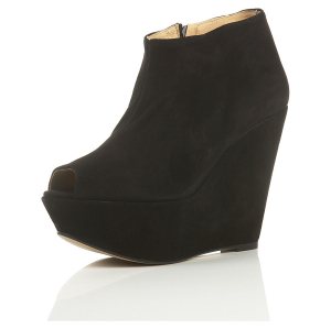 'Addison' suede peep-toe platform wedge ankle boots from Topshop, £80