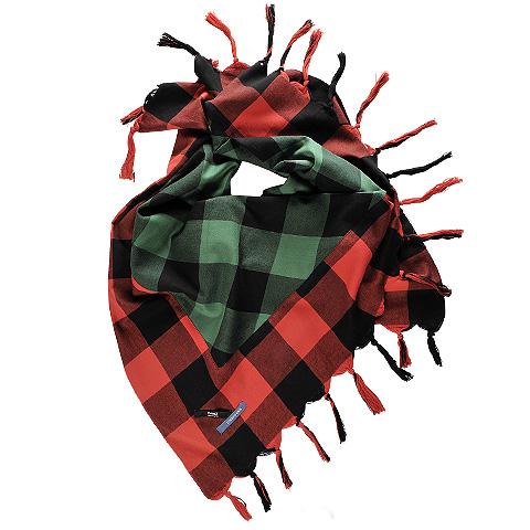 'Napoli' green and red check flanel scarf, €49